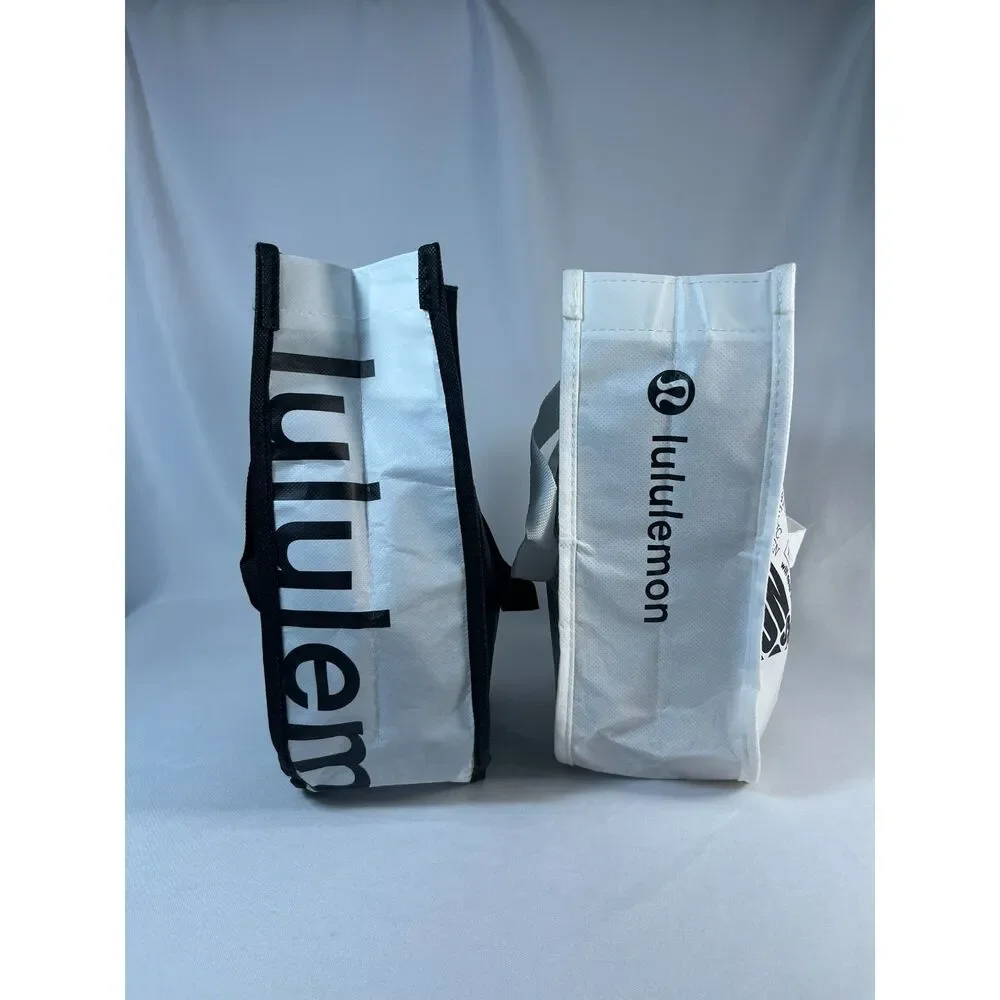 Lululemon Pair of Reusable Bags Black White
